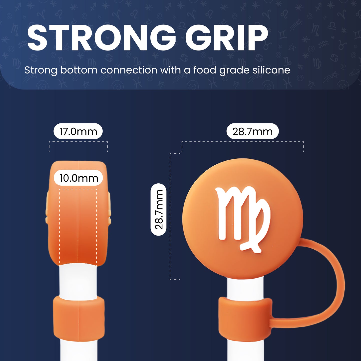 AstroTops Zodiac Straw Toppers (Pack of 12)