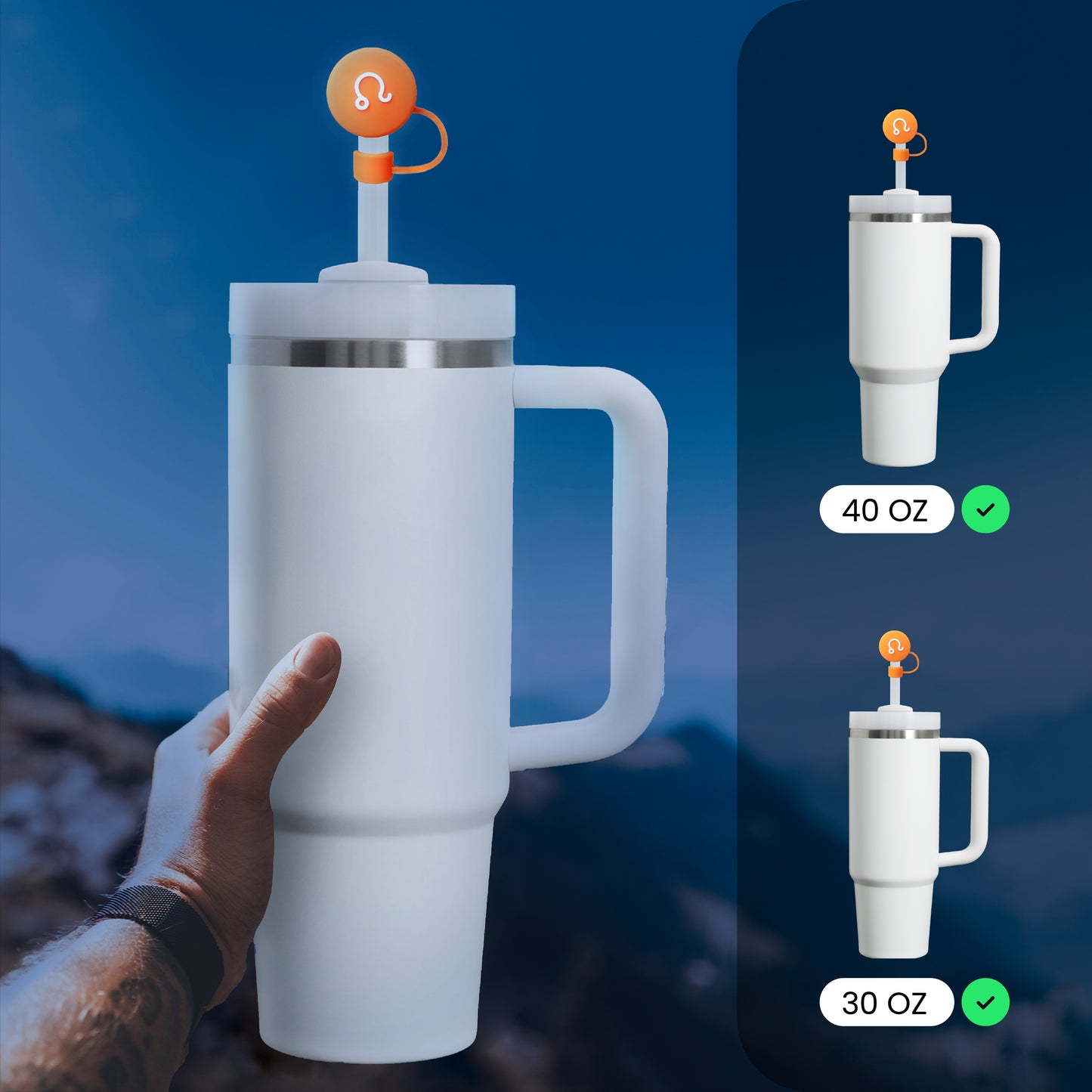 AstroTops Zodiac Straw Toppers (Pack of 12)