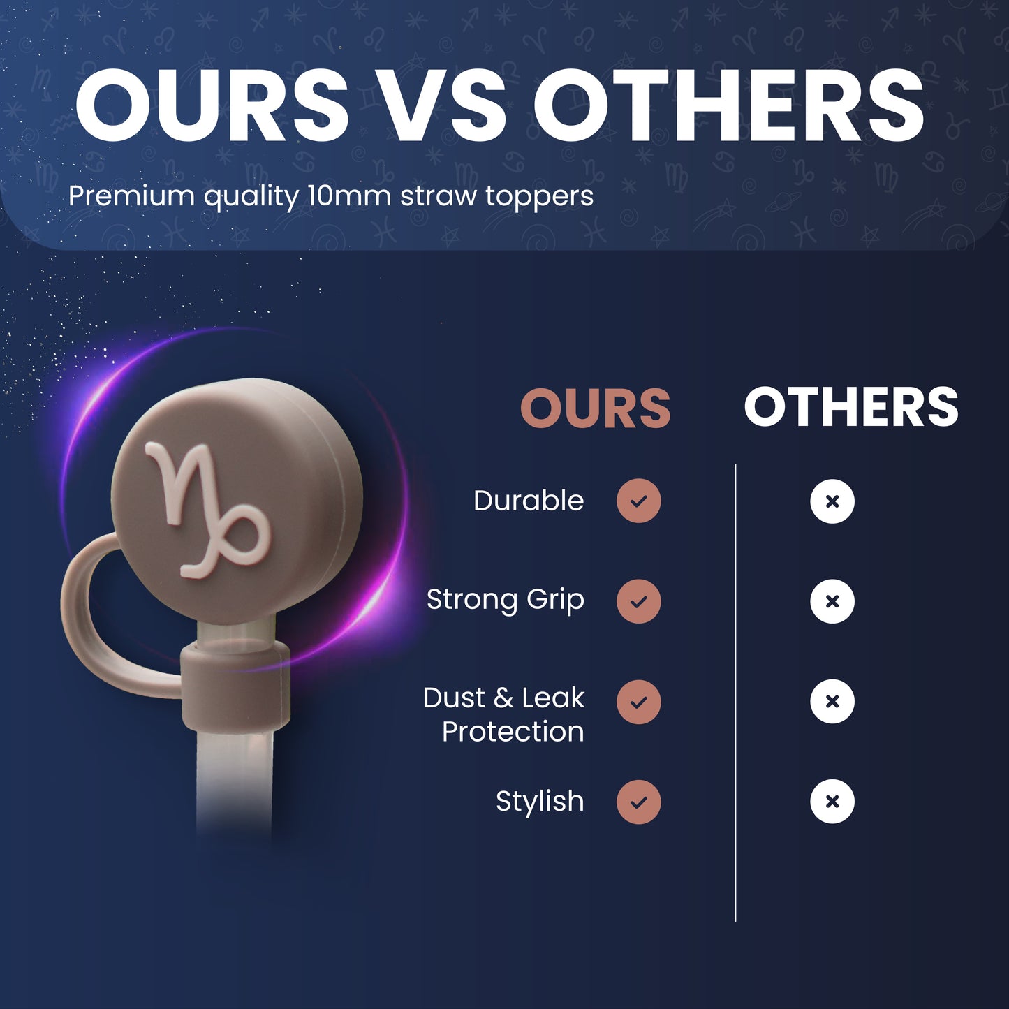 AstroTops Friends Pack — 3 Zodiac Straw Toppers