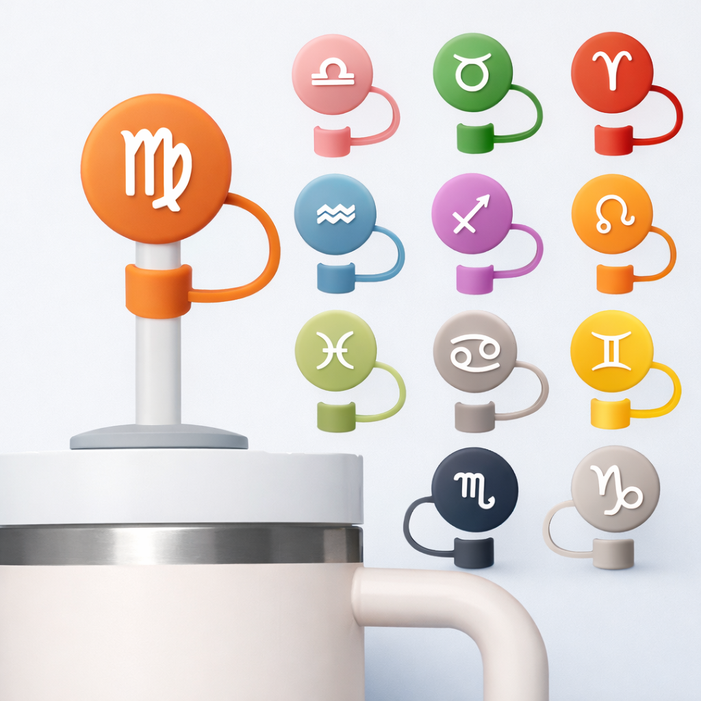 AstroTops Zodiac Straw Toppers (Pack of 12)